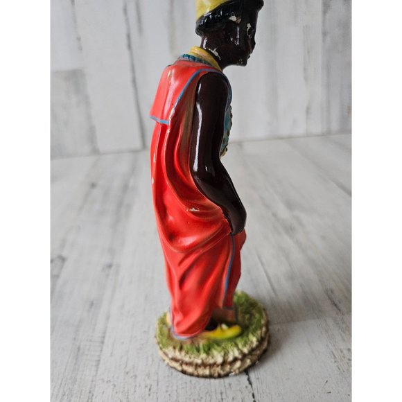 Vintage Italy Shepherd chalkware nativity religious statue figurine LB New York - Picture 4 of 9